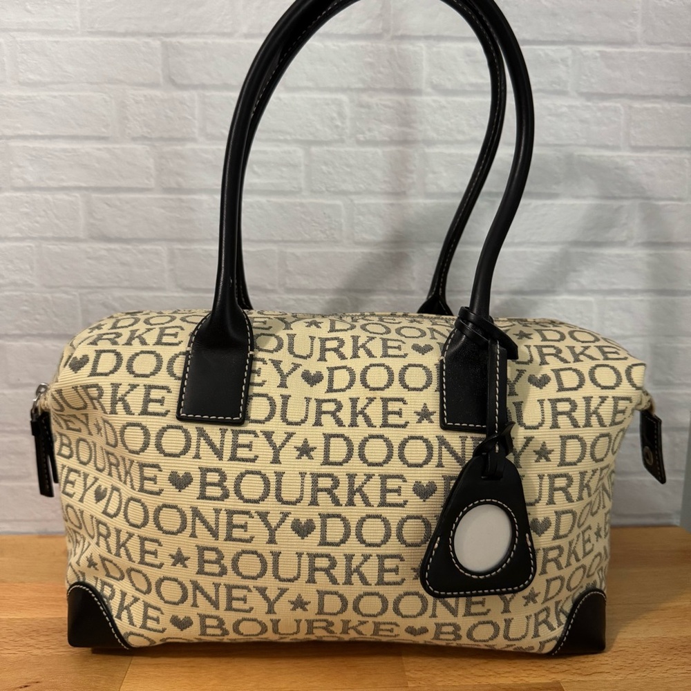 Dooney & Bourke Black and Tan Satchel